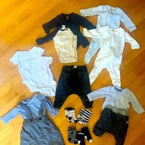 Organic cotton newborn/1-2 month baby boy